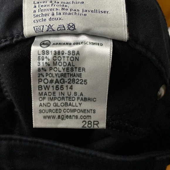 Adriano Goldschmied AG Jeans The Legging Ankle Black Size 28R - Picture 7 of 11